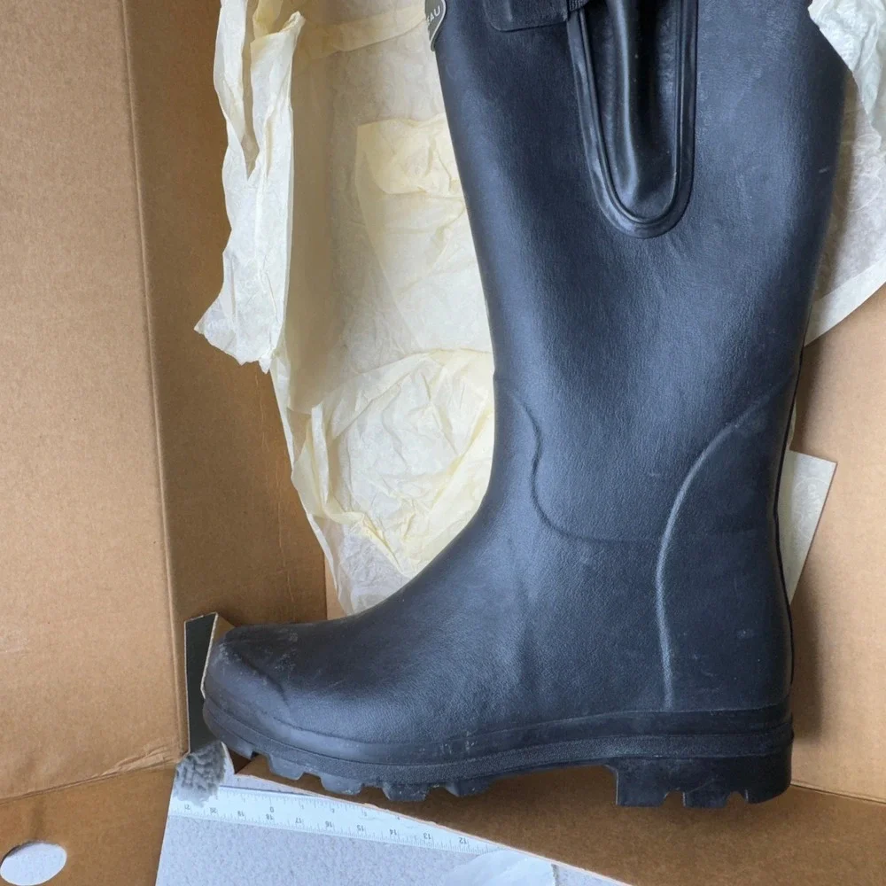 Le Chameau Vierzon M Rain Boots Mens 11.5 Black Rubber Waterproof Wellington